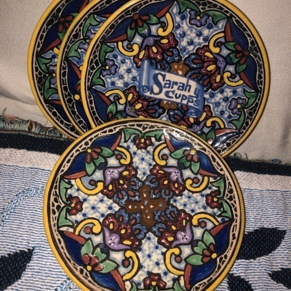 Mexico Talavera tea cup clay plates Hispanic‎ Latin artisan handmade folklore